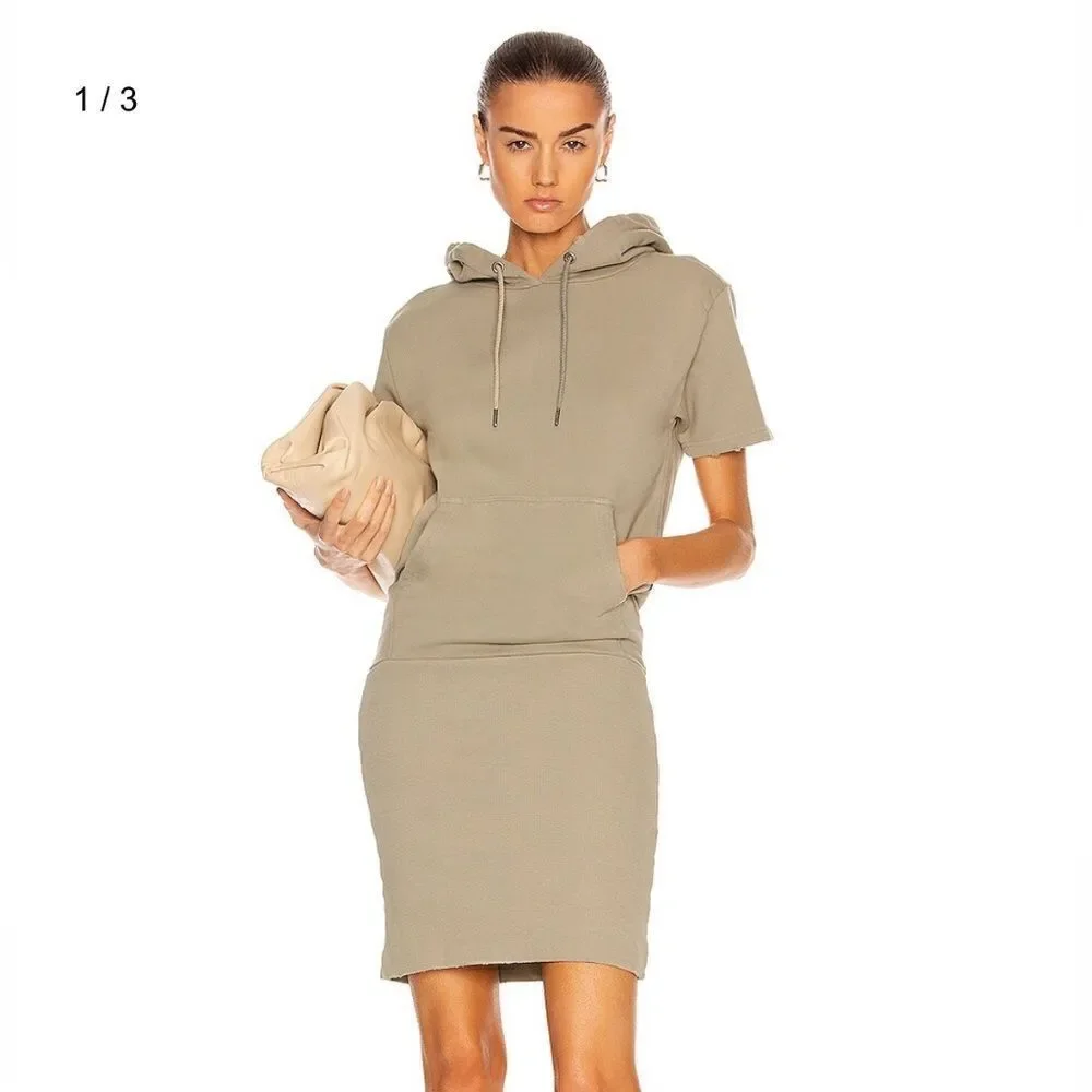 SER.O.YA Rory dress tan hooded mini tunic hoodie Revolve NWOT Sz S
